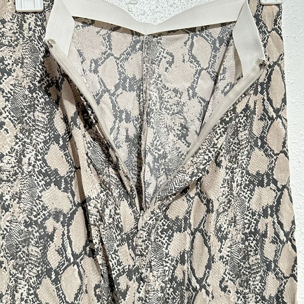 American Eagle Outfitters Womens XS Beige Neutral Snake Print Midi Skirt Casual - Picture 8 of 12